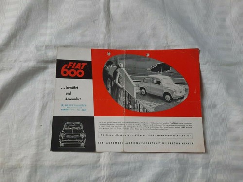 Werbung prospekt fiat 600 - prospekt,