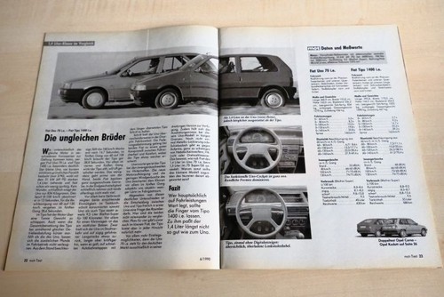 Mot 1990 fiat tipo 1400 - 06/1990,