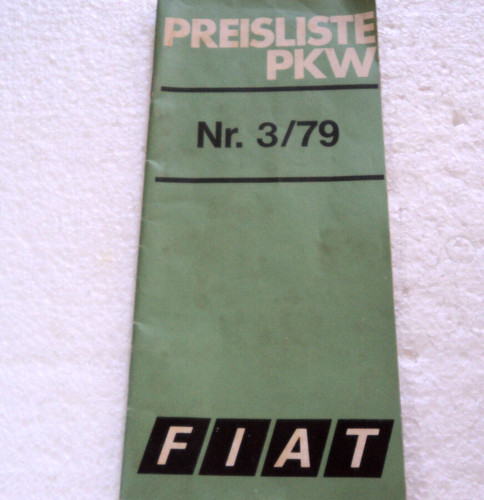 Preisliste 79 fiat - nr:,