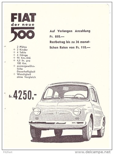 Werbung reklame fiat 500 - werbung, /